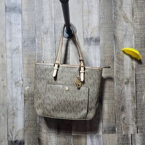 Michael Kors Monogram Tote Shoulder Bag